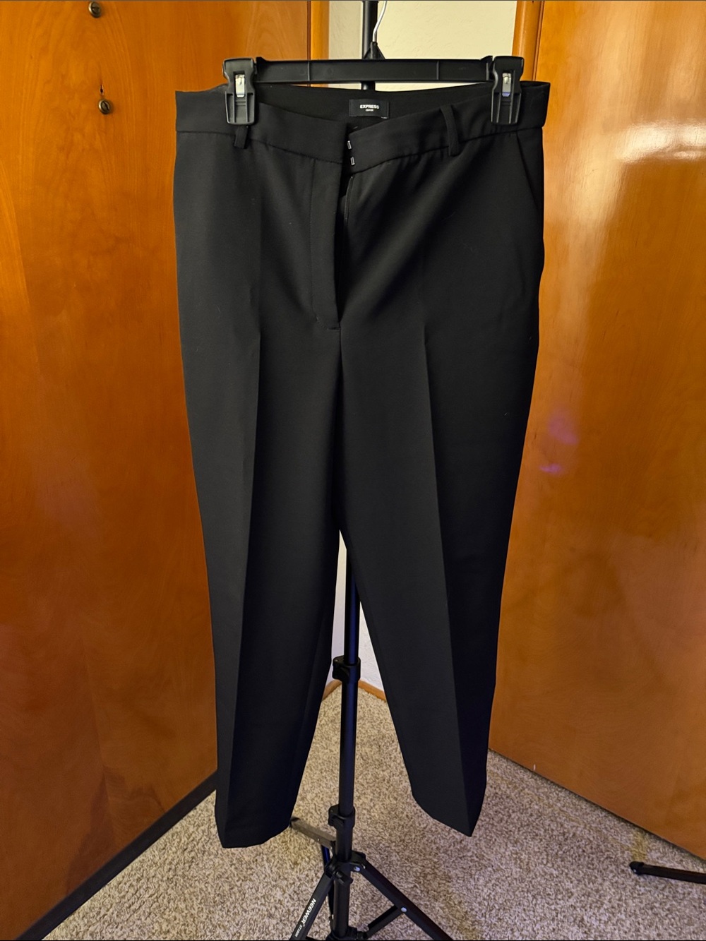 Express Women’s Black Flat Front Dress Pants